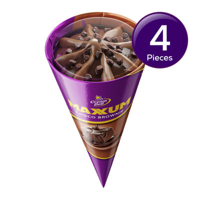 Maxxum Choco Brownie Cone 110 ml X 4 Combo