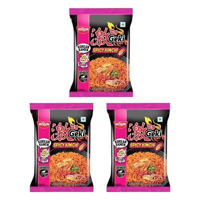 Hot and Spicy Korean Kimchi Flavoured Ramen Instant Noodles Combo