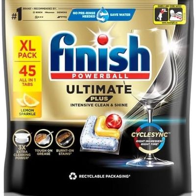 Finish Ultimate Plus Lemon Dishwasher Tablets