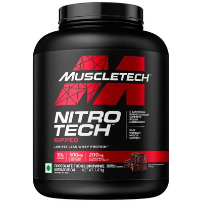 Nitrotech Ripped Chocolate Fudge Brownie Low Fat Lean Whey Protein VEGetarian