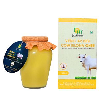 A2 Certified Desi Cow Bilona Ghee Curd Churned, Authentic and Immunity Booster