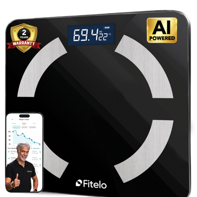 Smart BMI Weighing Scale | Tracks 25+ Body Parameters & Body Fat | Free App Sync & Health Report Card