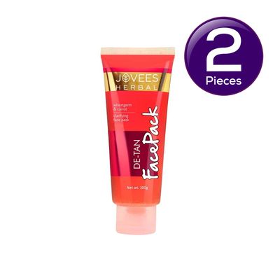 De-Tan Face Pack With Wheat Germ And Carrot | Revitalizes Combo