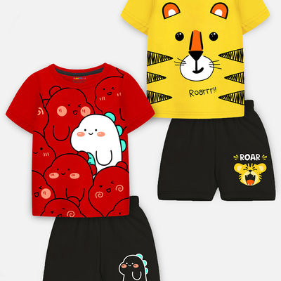 Boys' Topwear Printed Clothing Set | TRM-TSH-124-2 | Multicolor | 3-4 Years