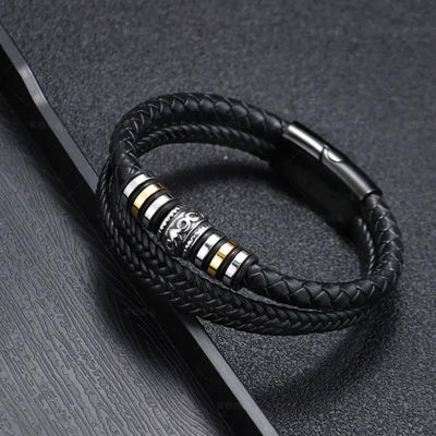 Stavros Ethnic Style Bracelet for Men and Boys| Anti-Tarnish | Black