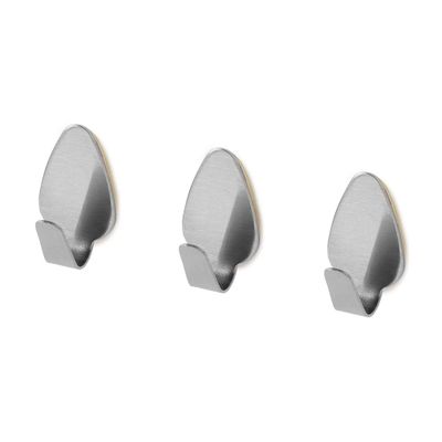 Fackelmann Adhesive Hooks Heavy Duty Wall Hooks Waterproof For Hanging, Bathroom And Kitchen