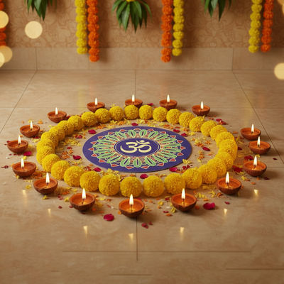 Om Rangoli Sticker | Mad Over Print