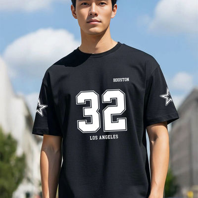 Men's Round Neck half sleeve Oversized T-shirt |AA(ARN)BLACK43 | Black - XL