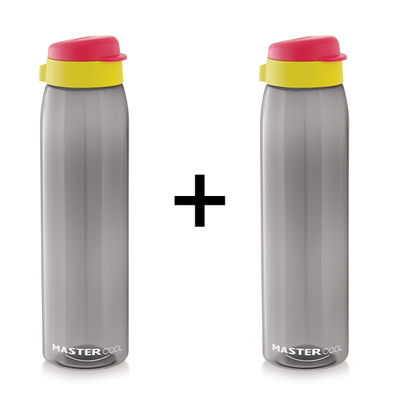 Mastercook Plastic PP 1202 Pet Flip Top Bottle | Assorted - 1 L Combo