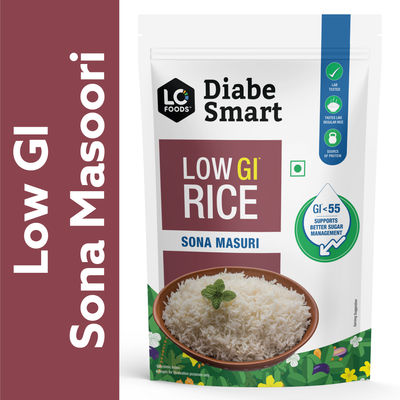 Low GI Rice - Sona Masoori Diabetic Care White Rice for Sugar Control