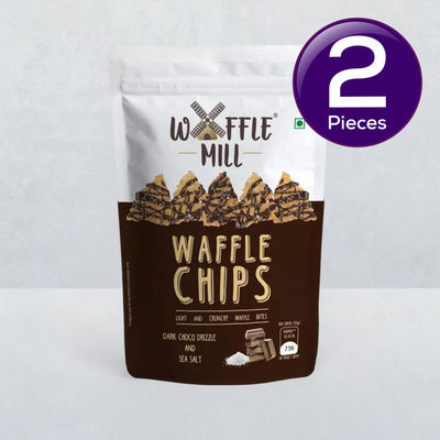 Chips Dark Choco Drizzle And Sea Salt Waffle Biscuits | Artificial Flavour-free Combo