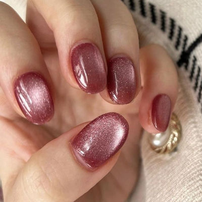 Nailed It | Reusable Luxury Press On Nails With Application Kit - Redhead Energy Cat Eye