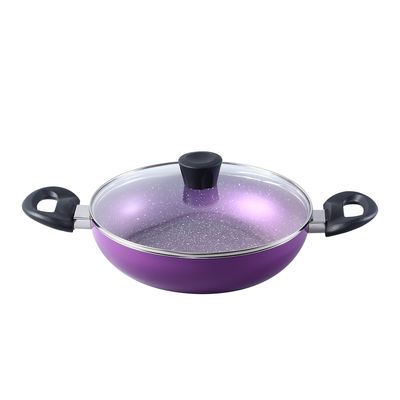Tivoli Non-Stick Kadhai | 24 cm | 2 L | Glass Lid | Induction Compatible