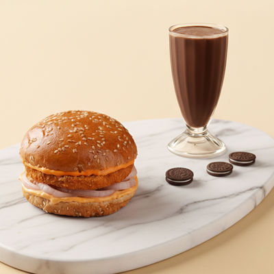 Veg Classic Burger + Oreo Chocolate Shake
