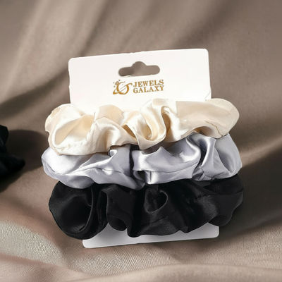 Multicolor Regular-Use Satin Scrunchies (1 Pack 3 Pieces)