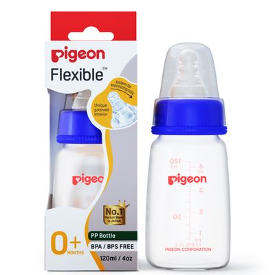 Pigeon Peristaltic Nursing Bottle Kpp 120Ml (Blue) Nipple S