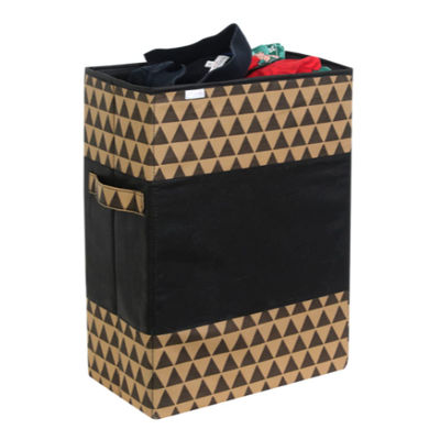 Slim Laundry Basket | Organizer with Wheels for Clothes & Storage | Beige - 35 L