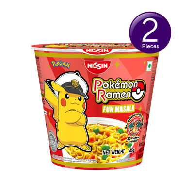 Nissin Pokemon Ramen Fun Masala Cup Noodles | Flavorful Instant Noodles Combo