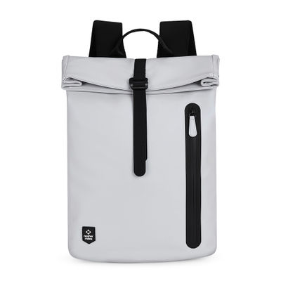 Chelsea 28 L Top-open, Polyurethane Laptop Backpack for College and School- Grey