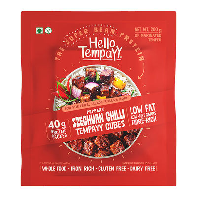 40g Protein Szechuan Tempeh Cubes | Low Fat & High Fibre
