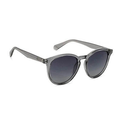 Unisex Metal Round Sunglasses | Grey - M