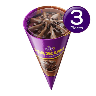 Maxxum Choco Brownie Cone 110 ml X 3 Combo
