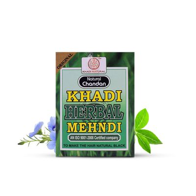 Khadi Natural Herbal Mehndi Deep Black Color And Conditiones Hair