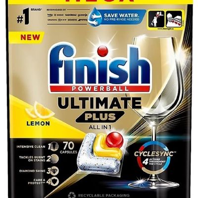Finish Ultimate Plus Lemon Dishwasher Tablets