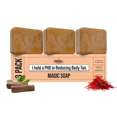 Magic Soap Sandal Wood And Saffron For Detan And Glowing Brightening Skin