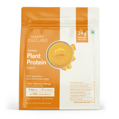 Plant Protein| Alphonso Mango|24G Protein|Pea & Brown Rice Protein|Ahswagandha KSM66