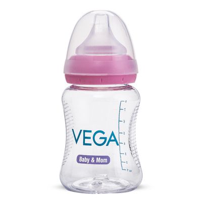 Tritan Feeding Bottle | 250 ml | Wide Neck - Pink | Bpa-Bps Free | Vbfb4-02