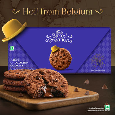 Rich Chocochip Cookies Crafted With Belgian Chocochips By Sunfeast Baked Creations