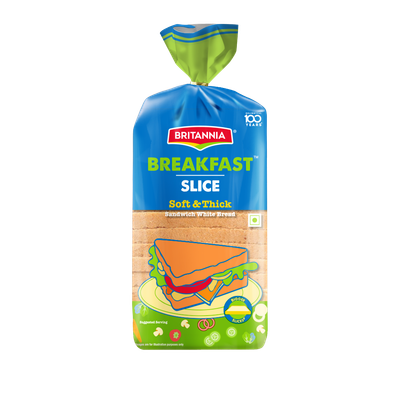 Britannia Breakfast Slice Soft & Thick Sandwich White Bread