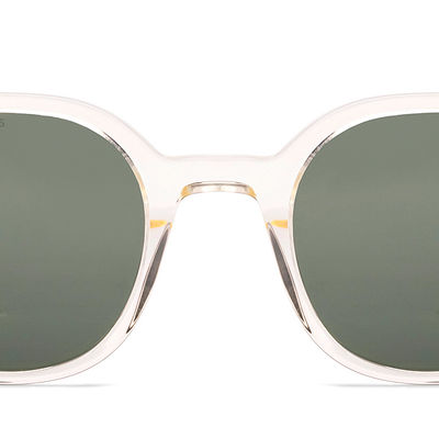 John Jacobs By Lenskart Unisex Acetate Sunglasses | Transparent Green - M