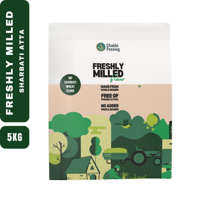 Freshly Milled Mp Sharbati Pure Whole Wheat Atta