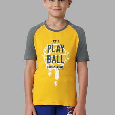 Van Heusen Boys Smart Tech Easy Stain Release T-Shirt | Gold Fusion | 7 to 8 years