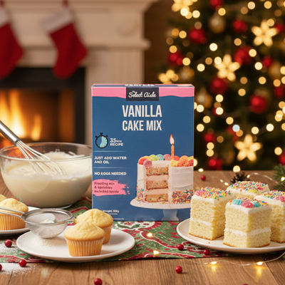 Eggless Vanilla Cake Mix Frosting Mix and Sprinkles Included | Baking Essential