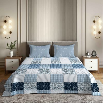 135 GSM King Bedsheet Set |275 x 275 cm| With 2 Pillow Covers
