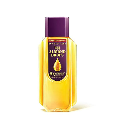 Bajaj Almond Drops Hair Oil with 2x Hairfall Reduction and 6x Vitamin E & Almond Oil
