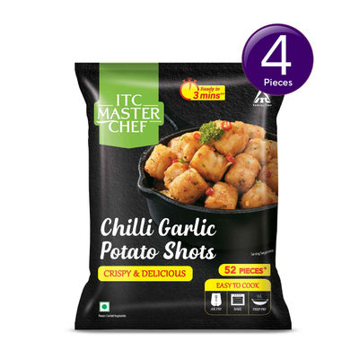 ITC Master Chef Chili Garlic Potato Shots Nuggets | 52 pieces Combo