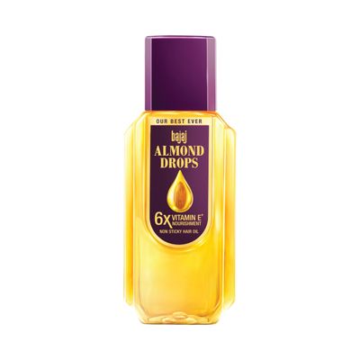 Bajaj Almond Drops Hair Oil with 2x Hairfall Reduction and 6x Vitamin E & Almond Oil