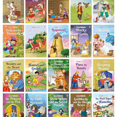 Story Books for Kids - Fairy Tales (Illustrated) (Set of 20 Books)