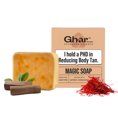 Magic Soap Sandal Wood And Saffron For Detan And Glowing Brightening Skin