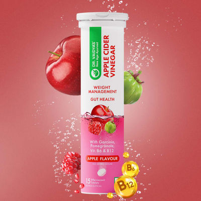 Apple Cider Vinegar Effervescent (Fizz) Tablets with Vitamin B6 & B12 | Weight Loss