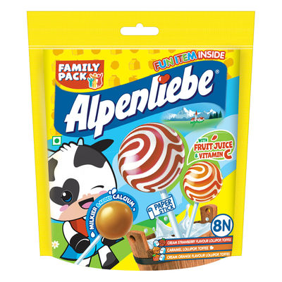 Lollipop Orange, Strawberry & Caramel Flavour Family Pack