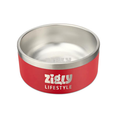Double Walled Cat Bowl - Red