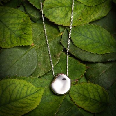 Women Sterling Silver-plated Molten Chain Necklace