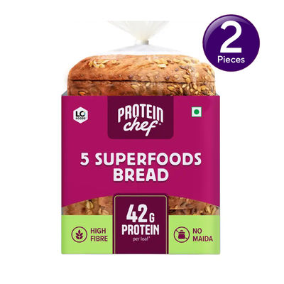 5 Super Foods Multigrain Brown Bread (Zero Maida, High Protein) Made with MP Sharbati Combo