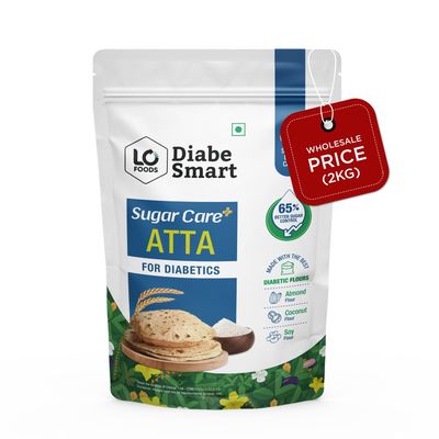 DiabeSmart Sugar Care Plus Low GI Atta, High Fiber High Protein Sugar Control Atta for Diabetes
