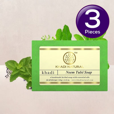 Khadi Natural Neem Tulsi Soap For Refreshing Skin Combo